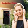 Mini Portable Pocket FM Radio Handheld MP3 Walkman with Recorder Rechargeable 500mAh Battery for Hiking Walking Camping
