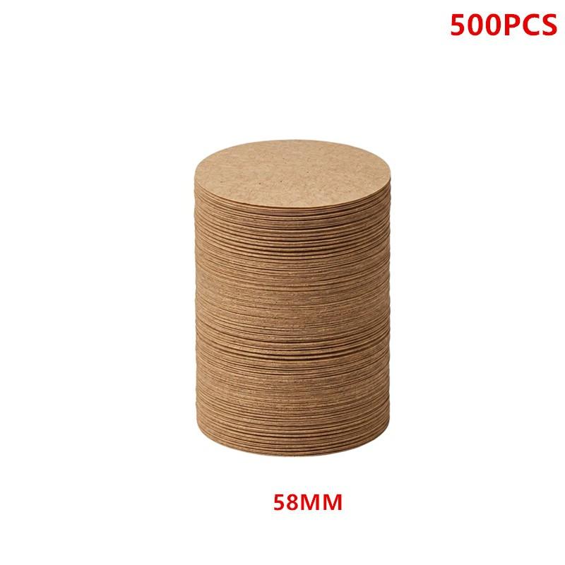 500 Pcs Coffee Paper Filter 58 Mm Wood Pulp Filter Portafilter Paper Compatible With Coffee Machine Handle
