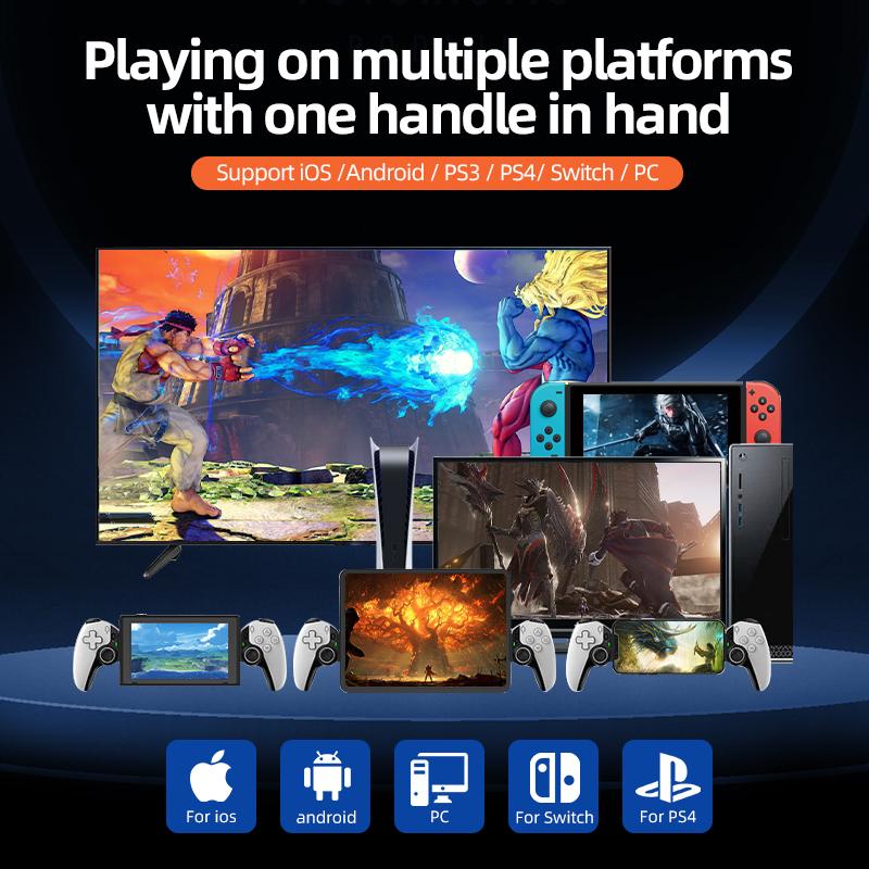 D9 BT 5.0 Wireless Telescopic Mobile Gamepad with Hall Joystick, Turbo and 6-Axis Gyro