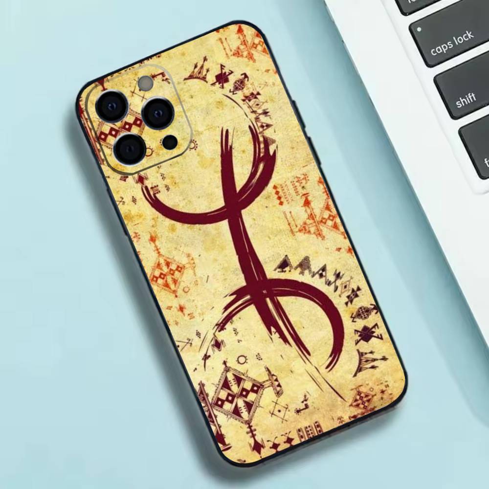 

Amazigh Symbol Phone Case Silicone Soft For IPhone 17 16 15 14 13 12 11 X XR Plus Pro Max Plus iPhone13PRO