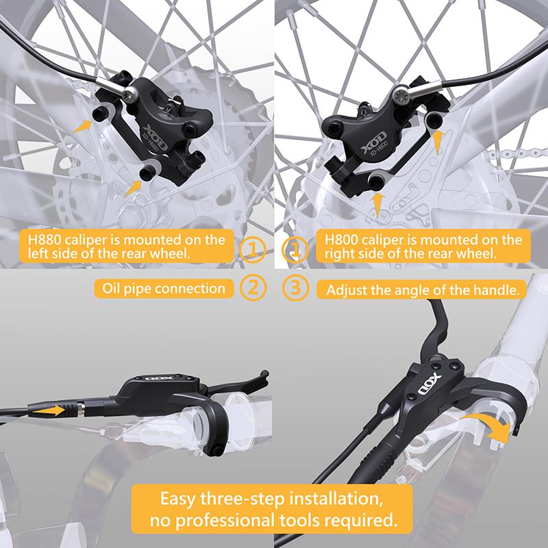 XOD Hydraulic Disc Brake for Electric Scooters & E-Bikes , XD-H800 / XD-H880 – Compatible Kugoo Kirin KuKirin G2 G2MAX G3PRO G4