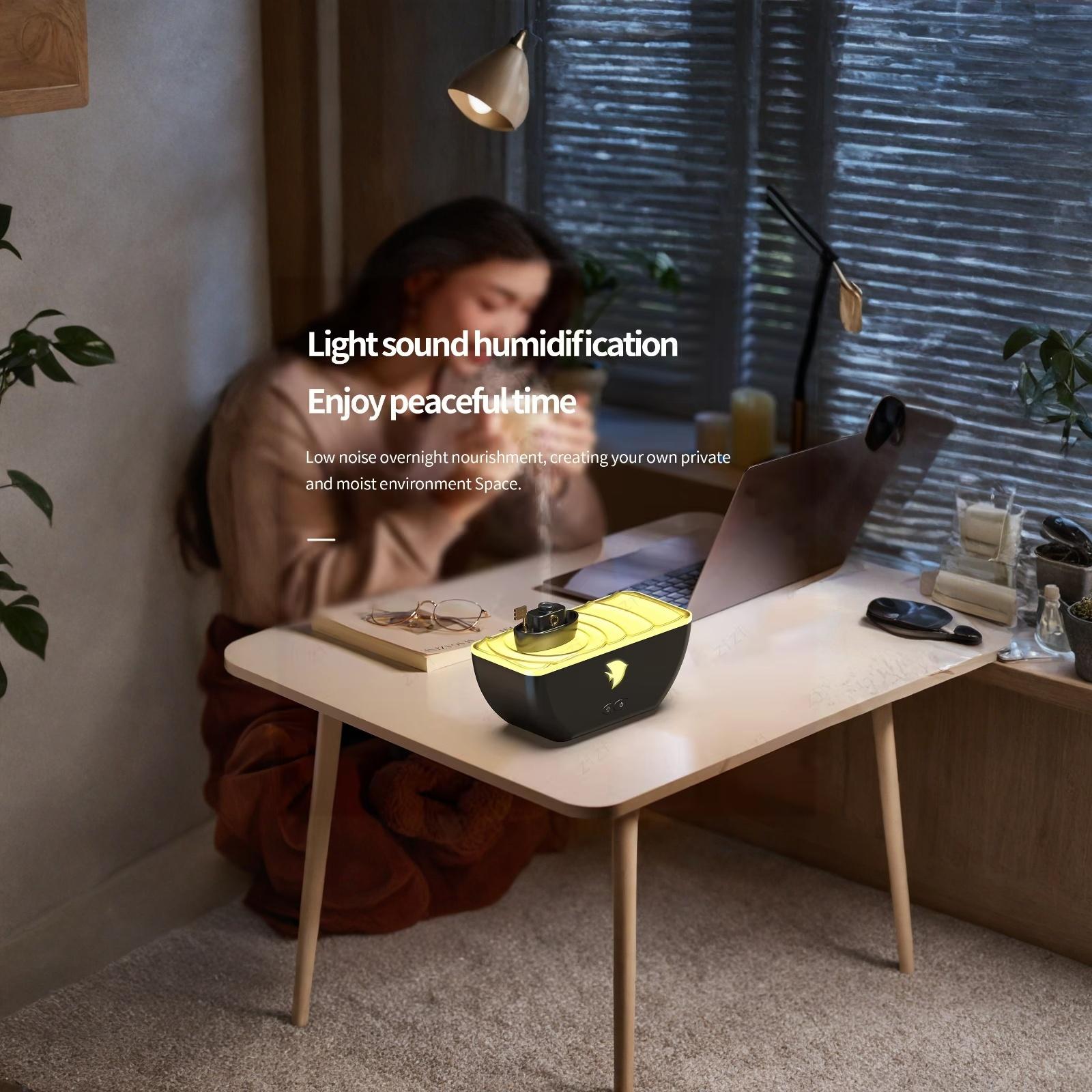 USB Simulation Flame Aromatherapy Humidifier, Automatic Diffuser, Desktop Humidifier for Home