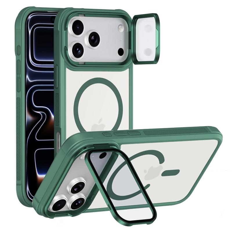 Glaslinsenschutz Ständer Handyhüllen Für iPhone 17 16 15 14 13 12 11 Pro Max Plus Air Für Magsafe Stoßfeste Magnetische Hülle