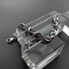 Retro Black Zircon Star Bracelet For Men Women Gifts Trend Titanium Steel Chain New Unisex Goth Jewelry Couple Accessories