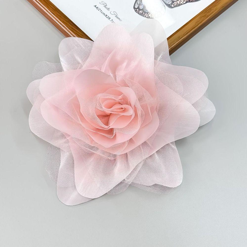 2pcs Tulle Flower Brooch Appliques Organza Clothing Patch Clothing Appliques  Clothes Decoration