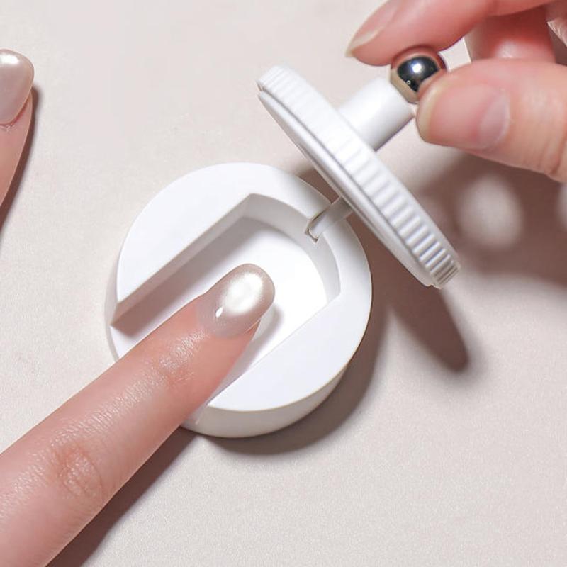 Magnete per Unghie Cat Eye Rotante Effetto Luce Ampia Perline di Vetro Multifunzionale Forte Automatico Magnetico per Unghie Artistiche per Smalto Gel