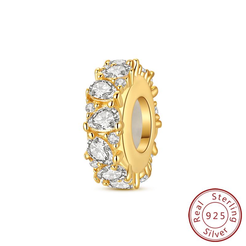 Charms Copper Shining Love Bear Elephant Apple Cherry Rose Charms Beads Fit Original Bracelet Pendant Woman Jewelry