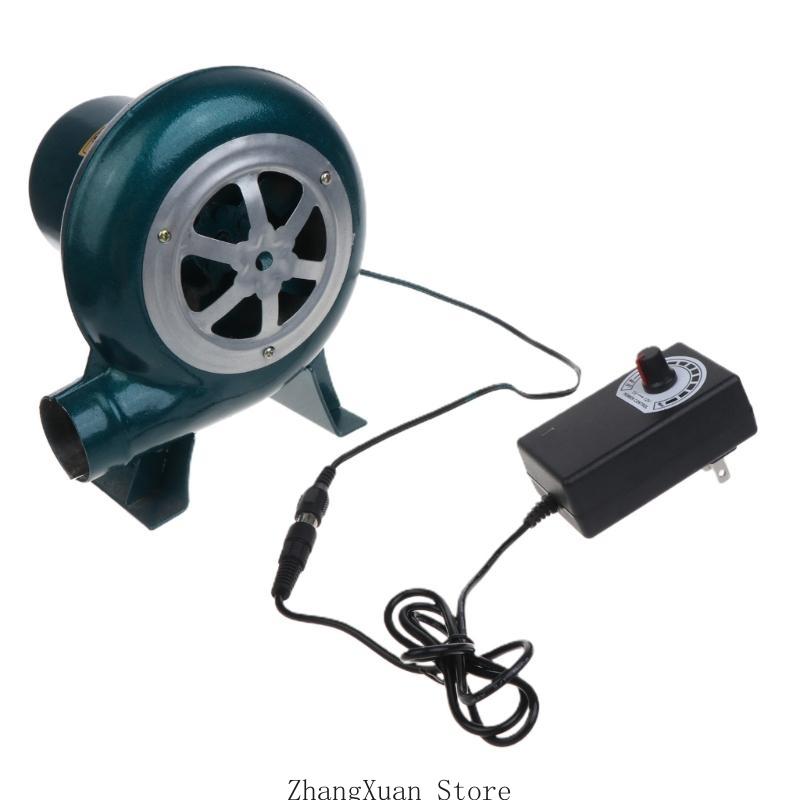 3XUF DC12V Air Blower BBQ Fan Cooking Blower Grill Fans with 220V Adjutable Speed Power Adapter 12V Clips 40/60/80/100W