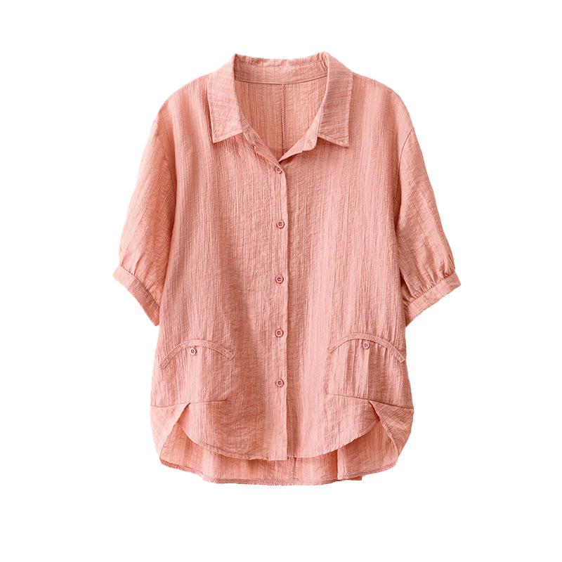 Stilvolles Tencel Damen Sommer Kurzarmhemd 2025 - Junglich, Locker, Lässiges Oberteil