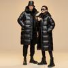 High-end Black and Gold Goose Down Long Down Jackets for Men and Women To Keep Warm In Winter and Winter Couples' Jackets