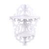 2 Tier Carved Home Bathroom Corner Shower Storage Shelf Rack Stand Display White