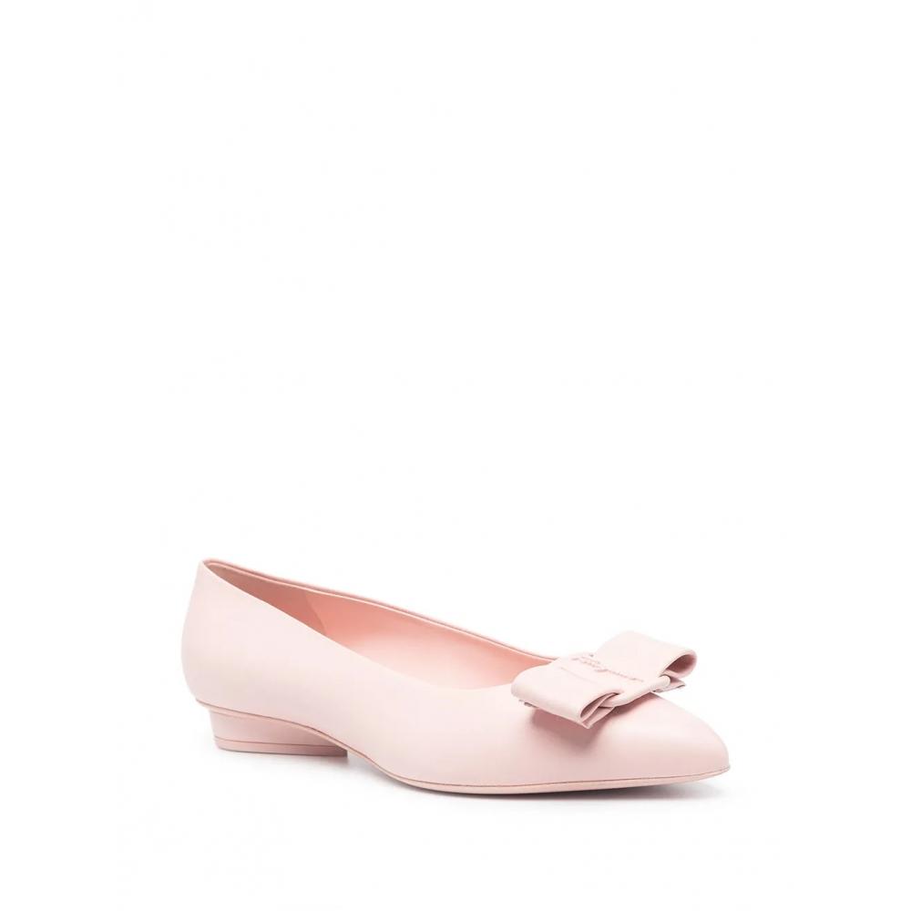 Salvatore Ferragamo Ferragamo Viva Pointed Ballet Flats Pink