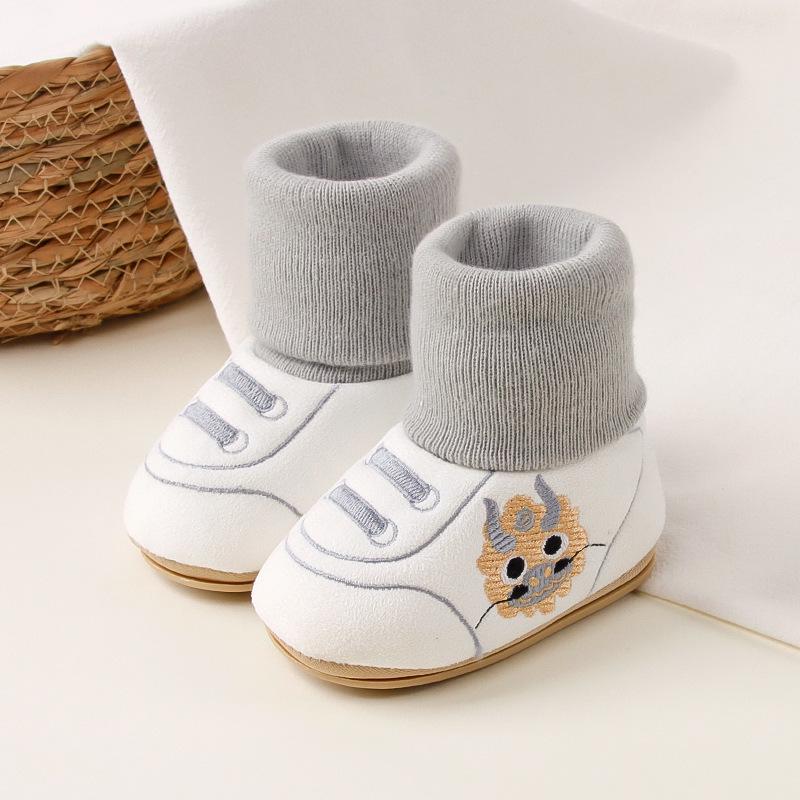 Soft Sole Baby Shoes, Spring & Autumn, 0-12 Months, Non-Slip Toddler Socks for Boys & Girls