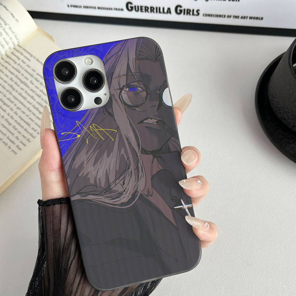 Horror Anime Hellsing For IPhone 17 16 15 Plus Pro Max 12 14 Plus 11 13 Wave Corrugated Stripe Funda Phone Cover