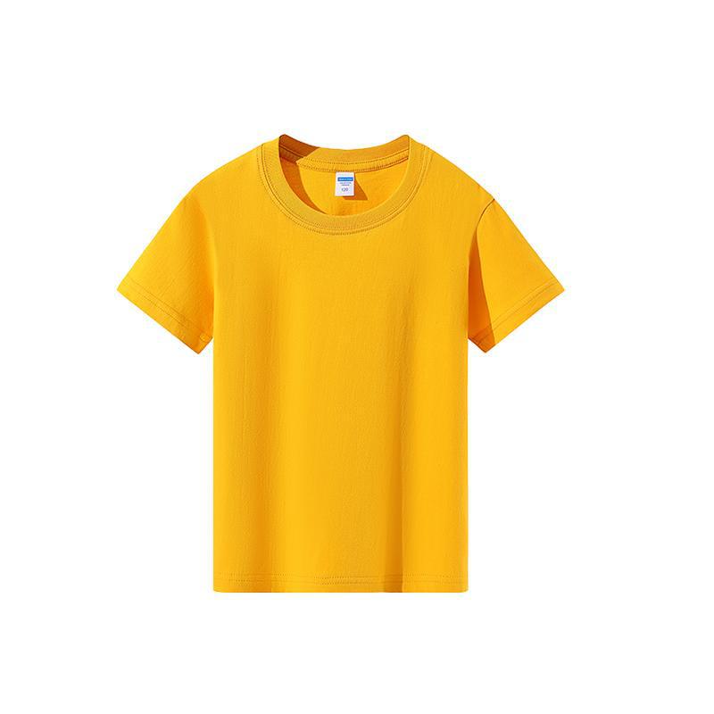 Unisex Heavyweight Pure Cotton Solid Color Short Sleeve Round Neck T-shirt