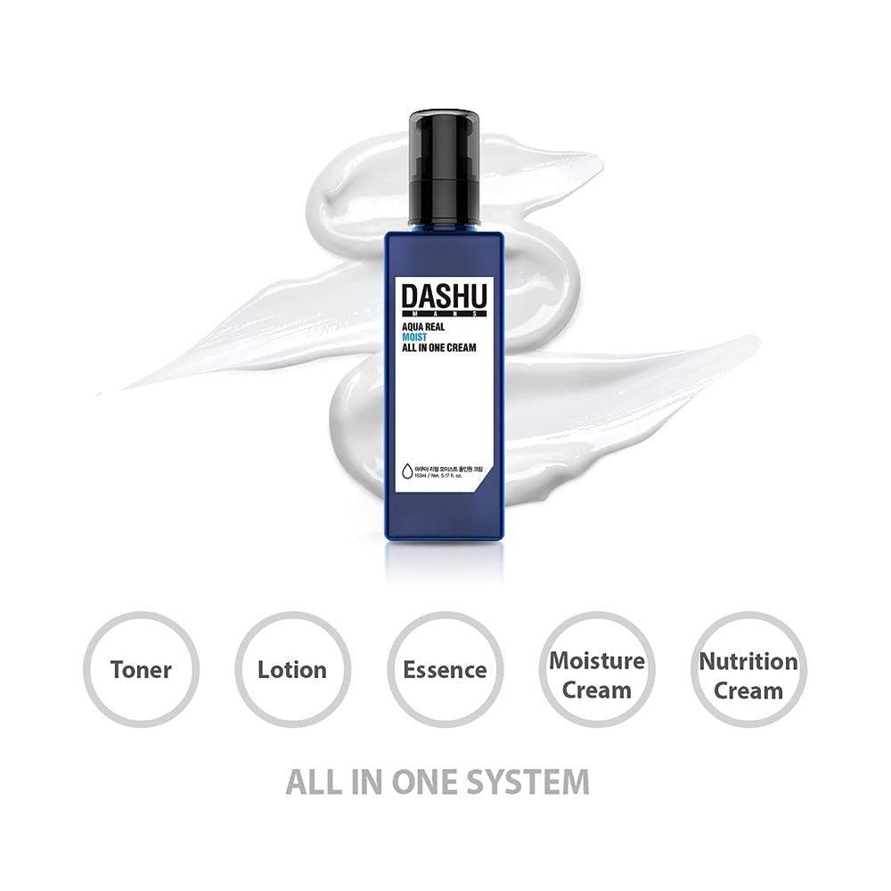 DASHU Herre Aqua Real Moist Alt-i-ett-krem 153ml