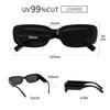 Puente Sunglasses for Men and UV UV400 Women, Stylish, White, Smoke, Black, Square, Slim, Thin, Driving, Protection,