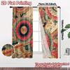 2D FLAT PRINTING 2pcs Curtains (Without Rod) Floral Mandala Design (5) New yearFestival Creative Curtains Durable Polyester