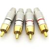 Set of 10 Male Plugs 5 Red 5 Black Connectors Set Zinc Alloy Texture Suitable for Enhancing Sound Signal Stability