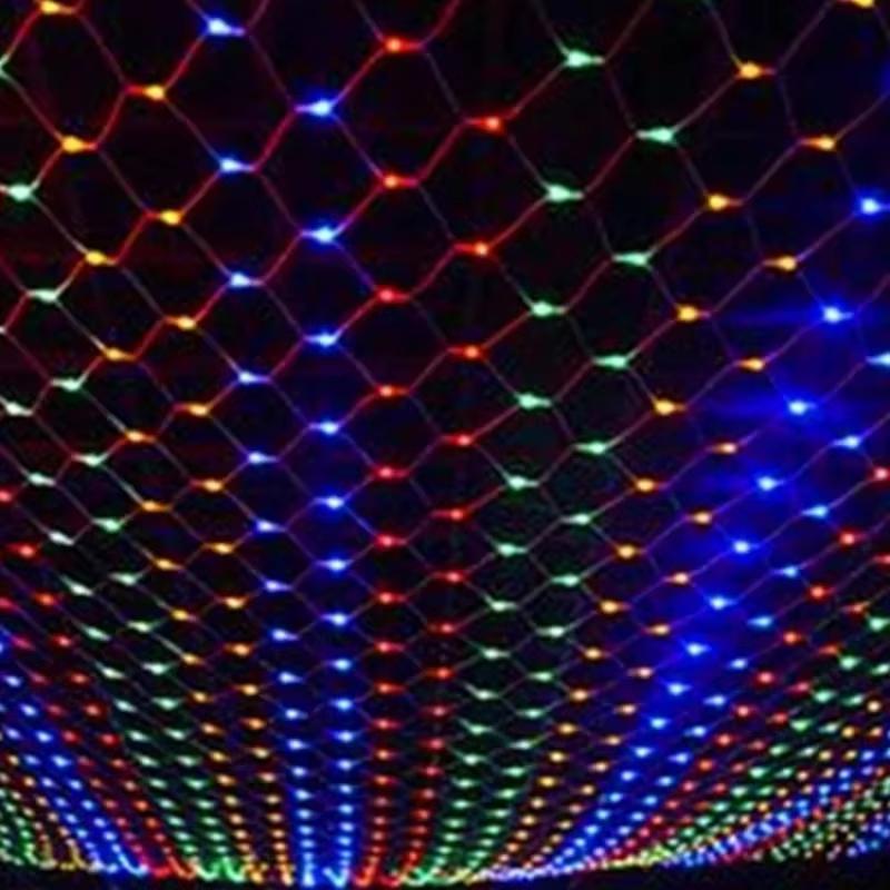 Led Net Mesh String Lights 8 Modes 220V Street Garlands Christmas Decorations Outdoor New Year Wedding Party Garden Bush Decor