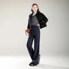 Women's 2025 Winter Woolen Micro Flare Velvet Pants: Floor-Length, Straight-Leg, Sports Casual
