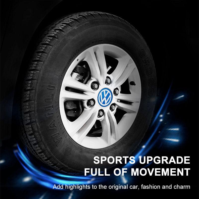 4Pcs 60MM Car Wheel Center Hub Caps Protector Badge Car Accessories For Volkswagen Polo Golf-4 5 6 7 MK5 MK6 MK7 Tiguan Passat 3B7