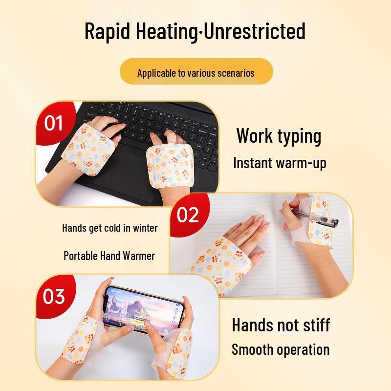 Self-Heating Hand & Wrist Warmer Pad - Steam Compress Artifact & Wearable Cold Relief