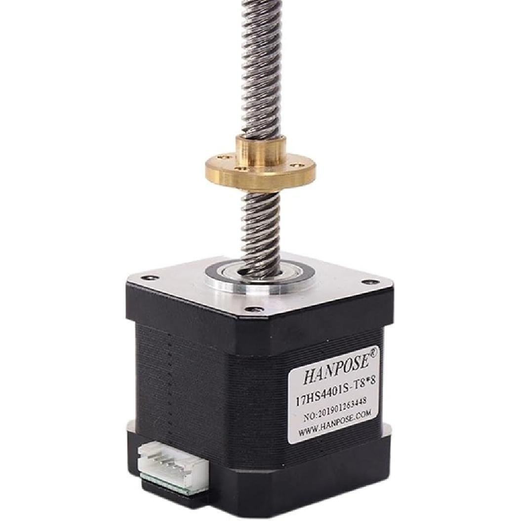 

Шаговый двигатель Nema17 40мм 1.5А 42 17HS4401S-T8*8 300мм Линейный Z-двигатель с трапециевидным ходовым винтом для 3D-принтера(17HS4401S T8x8-100MM) 17HS4401S T8x8-100MM