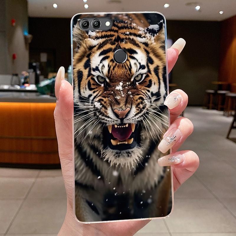 Casing For Huawei Y9 2018 Case Luxury Dragon Cute Cool Boys Girls Transparent Soft Silicone Phone Case Huawei Y9 2018 Back Cover