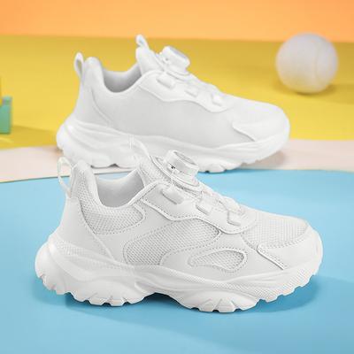 Classmate White Shoes Boys White Girls Wave Shoes Kindergarten Primary School Children Running Shoes Mesh Breathable Sneakers