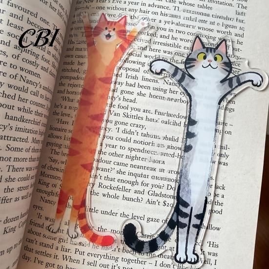 Durable Bookmark 5Pcs Acrylic Long Cat Bookmark, Book Mark for Reading Women & Kitten Men, Decorative Page Marker, Gifts Readers Lovers Marker
