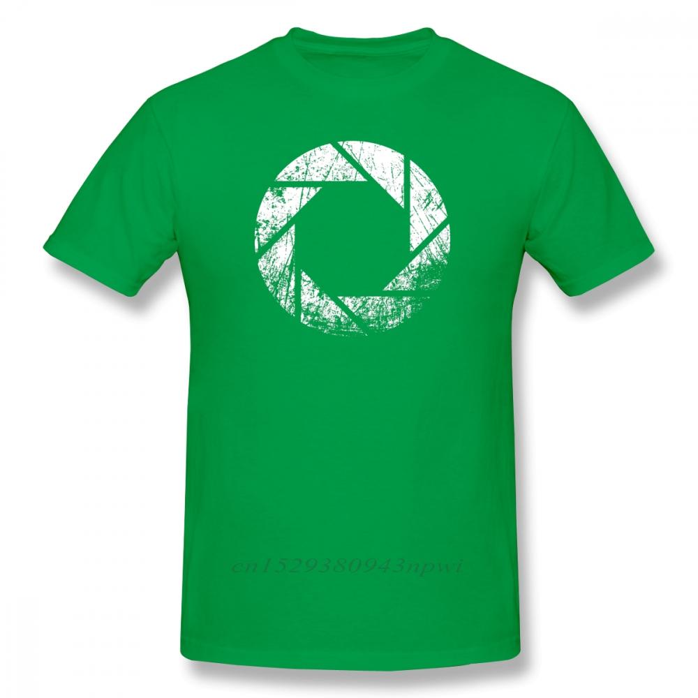 Portal T Shirt Aperture Laboratories Distressed TShirt 100 Cotton Male Tee Shirt Print Casual ShortSleeve Plus size Tshirt