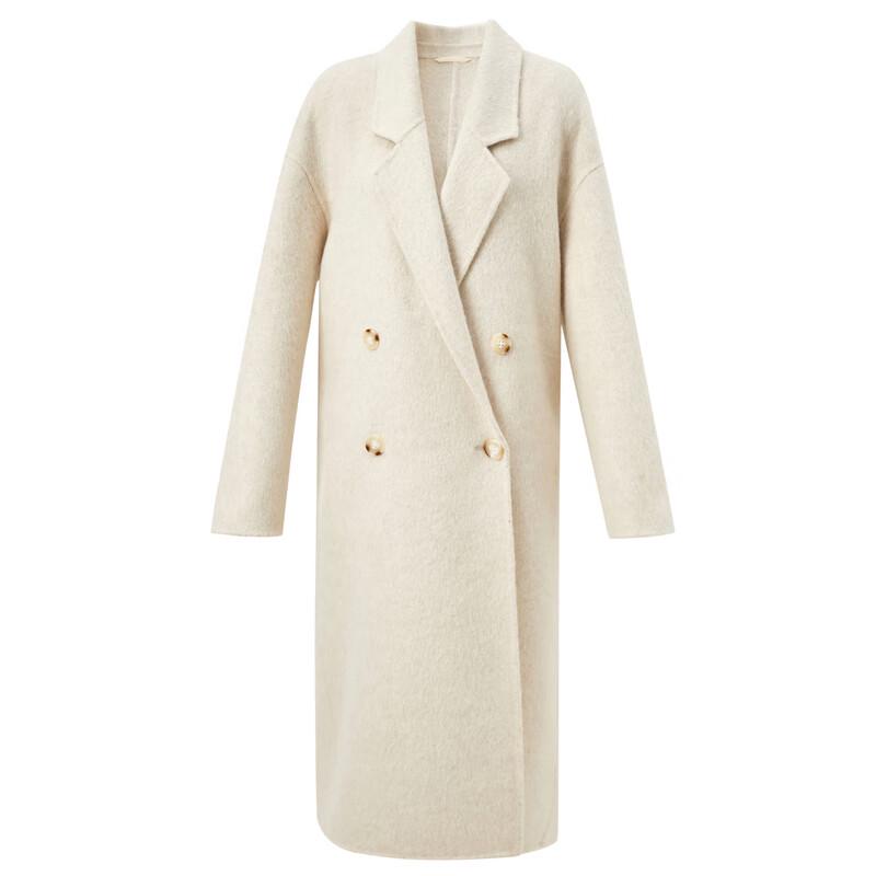 SANCITY Women's 2024 Winter Alpaca Blend Double-Faced Wool Coat