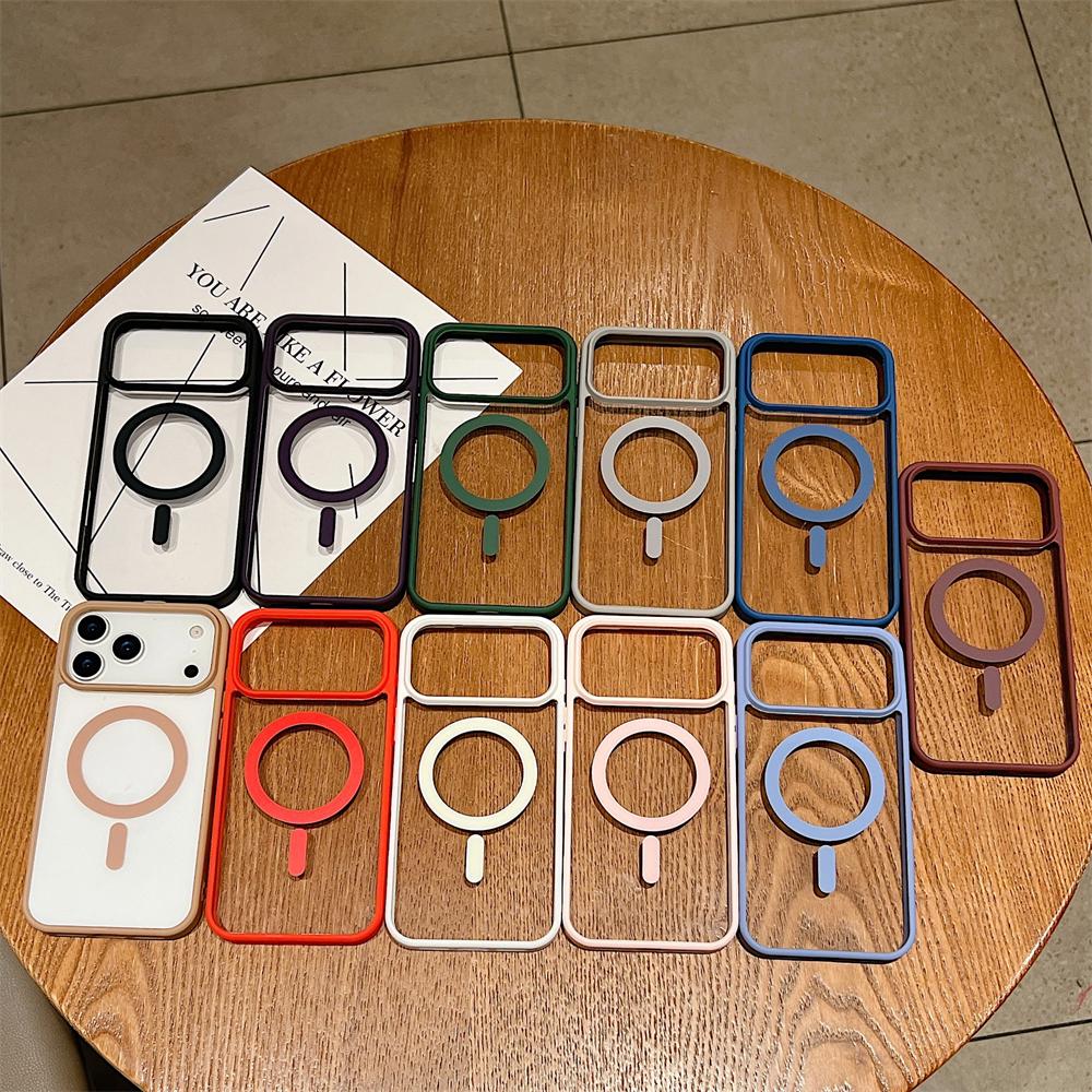 Fashion Magnetic Phone Case for Magsafe for iPhone 17 Air 16 15 14 Plus 13 12 11 Pro Max Wireless Charge Cases Shockproof Cover