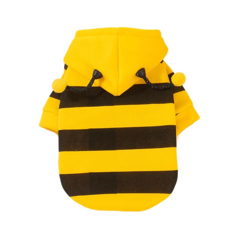 Cozy Bee Sweater for Cats & Small Dogs - Thick Velvet Design for Autumn & Winter