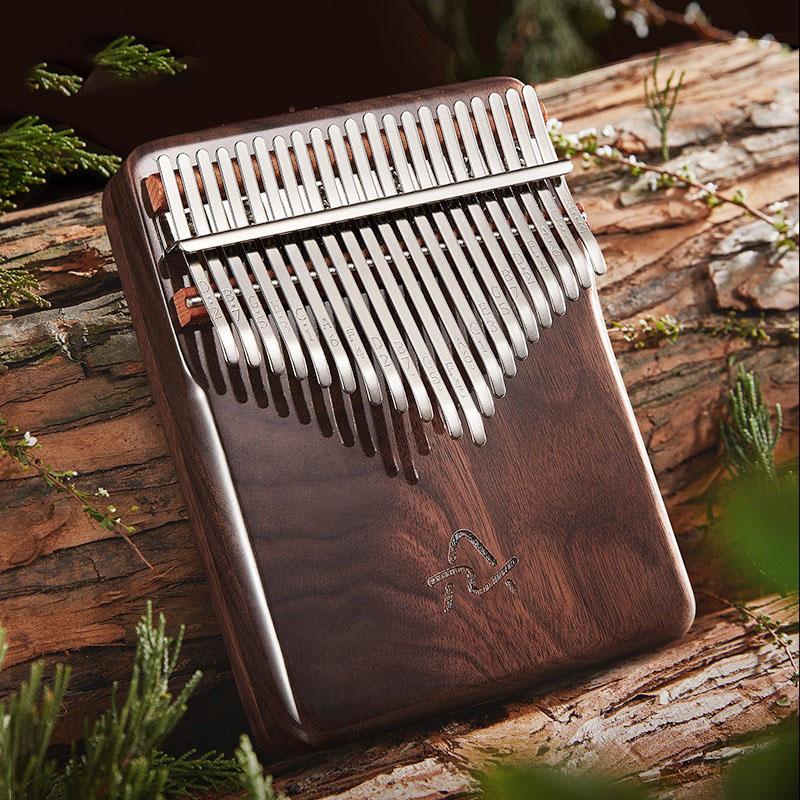 Kalimba 21 Keys Note Black Walnut 17 Keys Kalimbas Sound Therapy Musical Keyboard for Initiants Portable Healing Thumbs Piano Scale Music Instruments