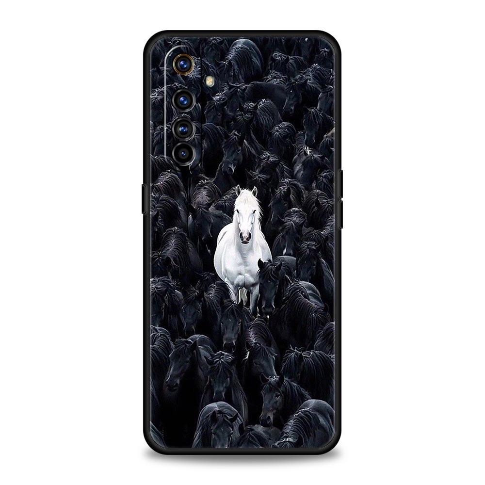 

Мягкий ТПУ чехол для Realme C67 C63 C55 C53 C25 C21 10 11 12 13 GT 2 3 5 Pro Plus 5G Ударопрочный чехол для телефона Лошадь Животное Fundas Сумка Realme 11 Pro