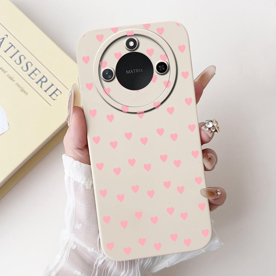 Phone Case For Honor X9c Smart 5G Pretty Girl Flower Printed Soft Silicone Back Cover For Honor X9C X9cSmart Cases Bumpers
