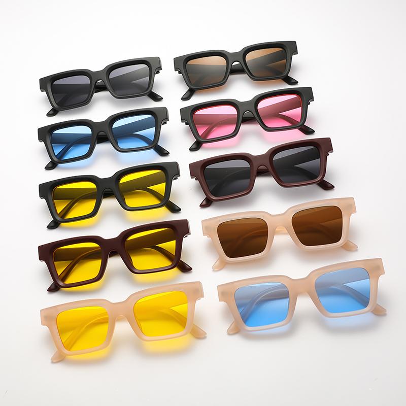 New Fashionable Square Frame Sunglasses Minimalist Design Sunvisor Goggles High Definition Lenses Sun Protection Glasses