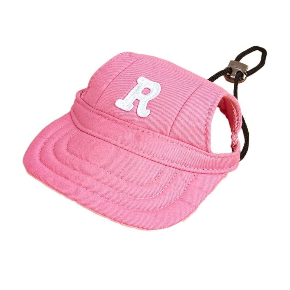 Breathable Embroidered Dog Cap Ear Holes Dog Bonnet Cap Fashion Dog Sun Hat Outdoor