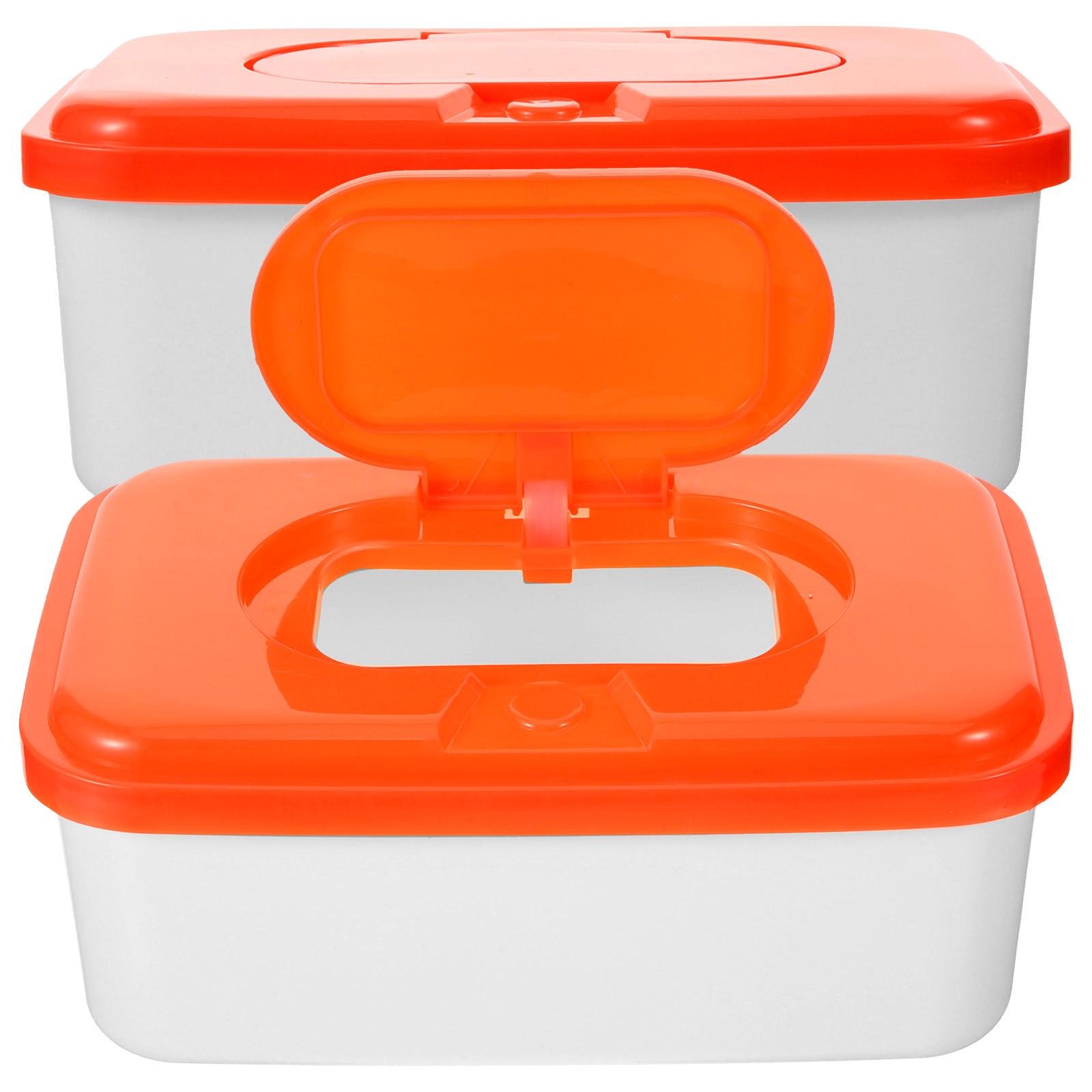 

2 шт. Пластиковая коробка для детских салфеток, диспенсер, держатель для салфеток, контейнер для влажных салфеток, аксессуары для ванной комнаты, домашнее хранение, организация