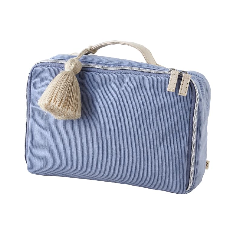 

EMOCA Fluffy Diaper Waffle Large Blueberry Pouch, Fabric, Capacity, Tassel, голубика