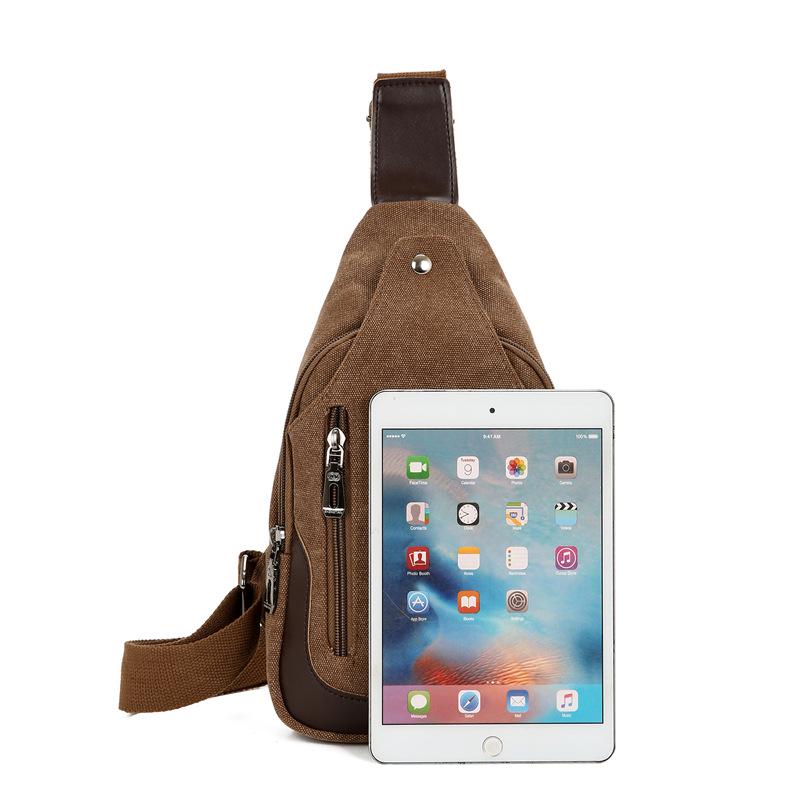 TS JYL laptop bag,Summer Chest Bag Men Canvas Sports Leisure Crossbody Simple Trendy Pack