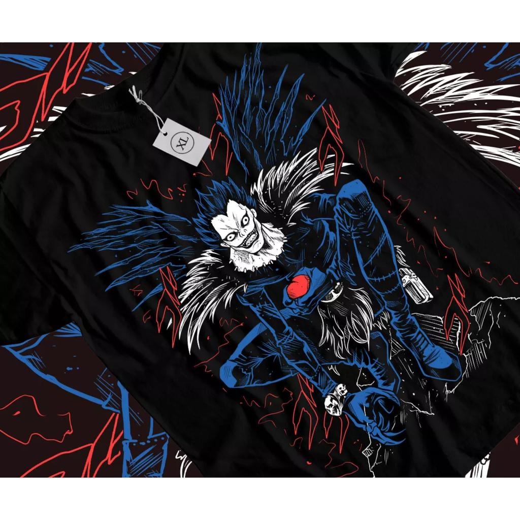 Kira Ryuk Men T-Shirt Death Note L Manga Strip Horror Anime Black Tee Shirt Graphic T Shirts Oversized T Shirt Men's Clothing