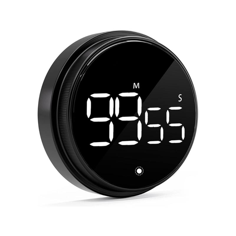 Visuell roterande timer med LED-digital display Digital kökstimer Nedräkning Uppräkningstimer Justerbar volym