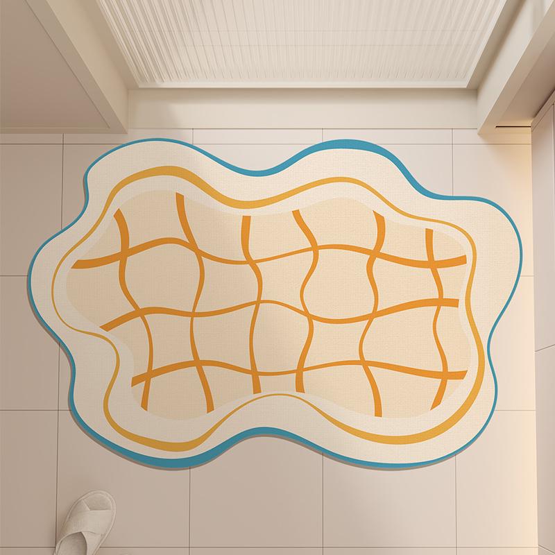 

VIKAMA Фигурные коврики для ванной комнаты Впитывающие Нескользящие Коврики для ног из диатомита для ванной комнаты Быстросохнущий Ковер для ванной Декор для дома 40X60CM (1.3X2FT