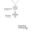  Jerusalem Cross Witch Knot Necklace Stainless Steel Vintage Pentacle Tetragrammaton Necklaces Triple Protection Jewelry