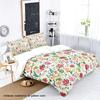 3-piece Natural Pink Floral Pattern Printed Down Duvet Cover (1 Duvet Cover+2 Pillowcases, No Core) Bedding Set