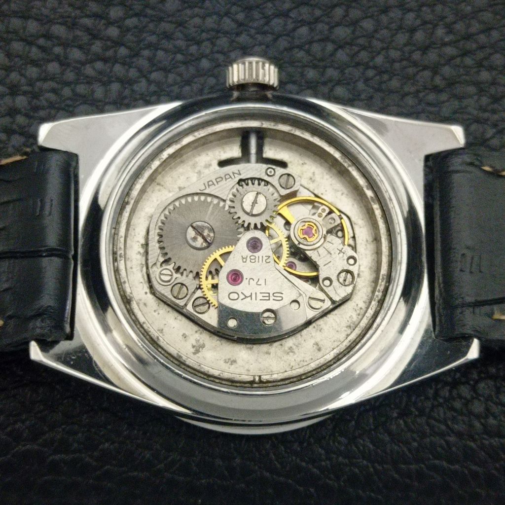 VINTAGE SEIKO HAND-WINDING 2118A JAPAN BOY BLUE COLOR DIAL WATCH a703926-1