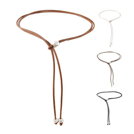 Women Belt Adjustable Design Imitation Leather Waistband Thin Rope Dress Shirt Top Versatile Belt Fashion Accessories